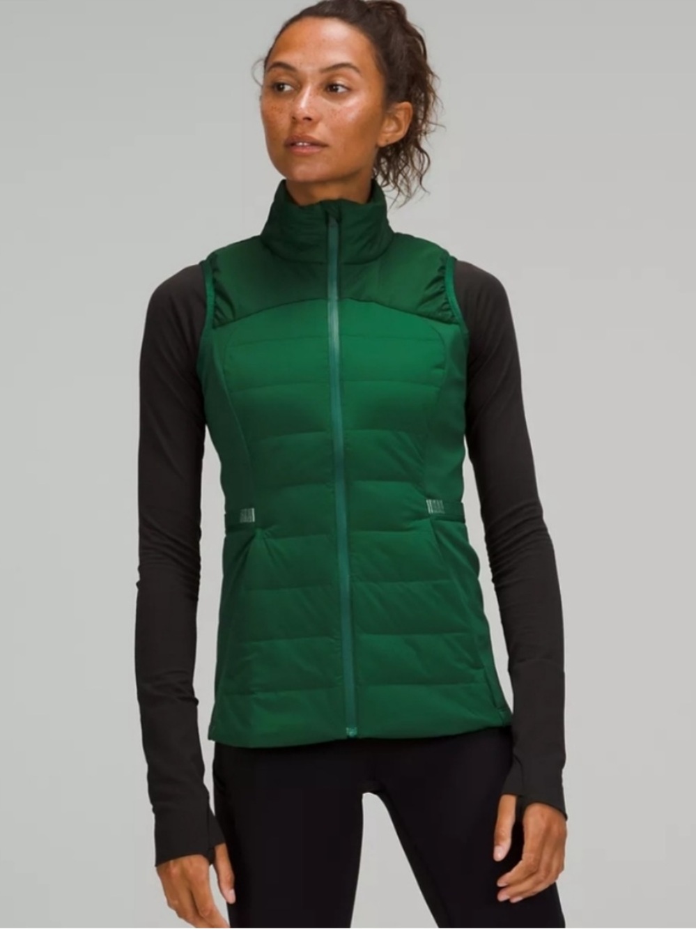 Lululemon Down For It Vest Goose Down in Everglade Green Women’s Size 4